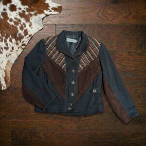 Vintage 1980s Howard Wolf Denim Corduroy Jacket